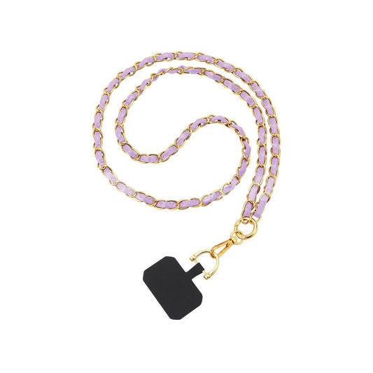 FAIRPLAY Chaine Longue Cuir 120cm DALIA (Violet)