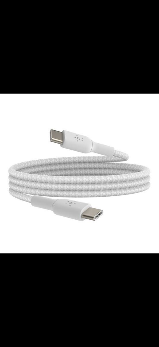 FAIRPLAY Câble 60W USB-C vers USB-C 2m (Blanc)
